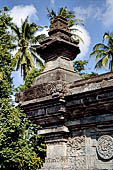 Candi Panataran - Base of Maim Temple with ornament and turret 